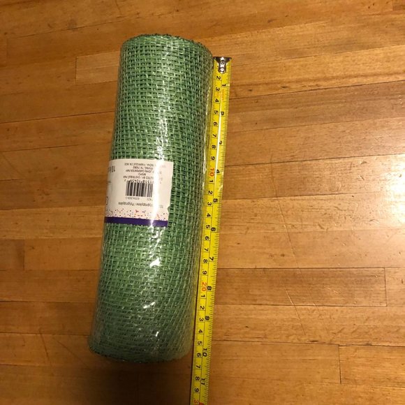 Celebrate It Green Poly Burlap Mesh  10" - Picture 7 of 7